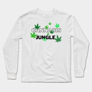 cannabis jungle leaf Long Sleeve T-Shirt